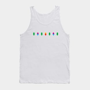 Green and colorful fir trees design Tank Top